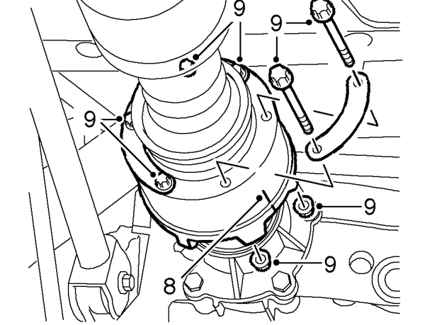 Engine assembly - remove/refit - ’k’ series – Remove exhaust front pipe. See MANIFOLD &amp; EXHAUST SYSTEMS, Repairs.