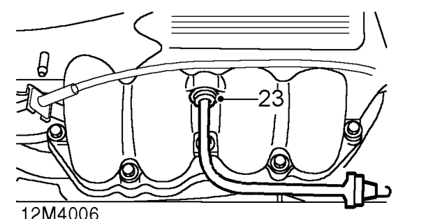 Disconnect fuel feed pipe from manifold.