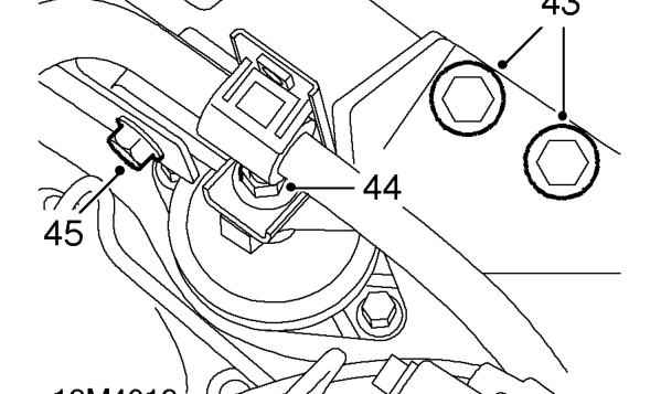 All models – Take weight of engine on lifting chains.