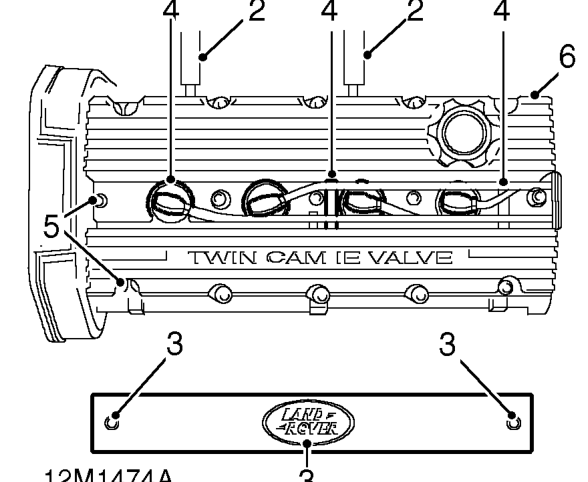 Gasket - camshaft cover - ’k’ series – Disconnect battery earth lead.