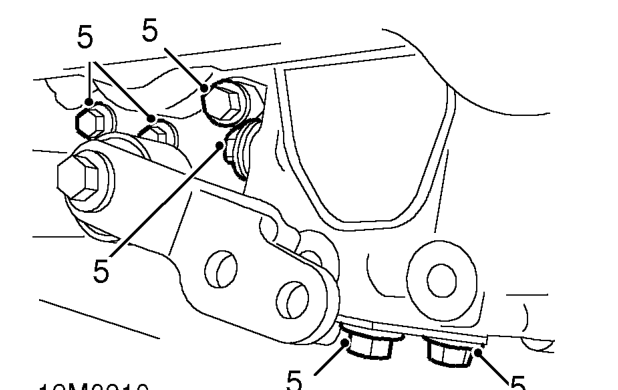 Oil sump - ’k’ series – Loosen rear bolt on engine tie bar and lower tie bar.
