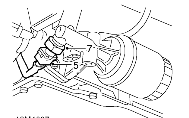 Switch - oil pressure - ’k’ series – Remove 3 bolts securing RH splash shield and remove guard.
