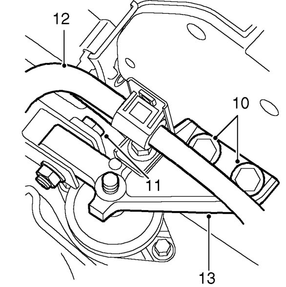 Fit wooden block to jack and position jack to support engine.