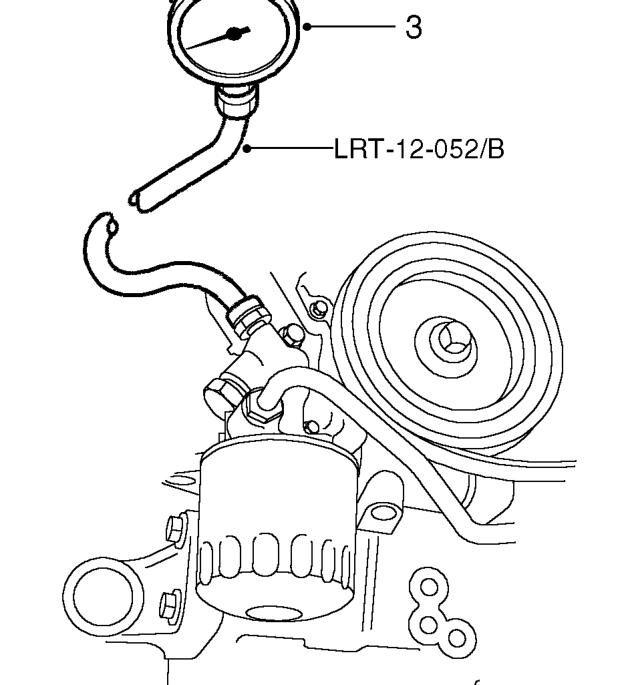 Engine oil pressure check – Remove oil pressure switch. See Repairs.
