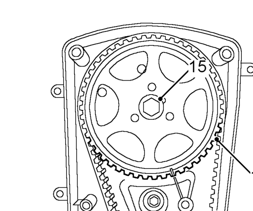 Tighten tensioner pulley Allen bolt.
