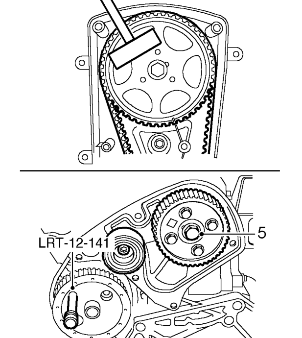 Seal - camshaft - rear – Remove and discard 3 Torx screws securing damper to camshaft gear, remove damper.