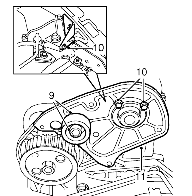 Gasket - cylinder head – Remove FIP belt drive gear.