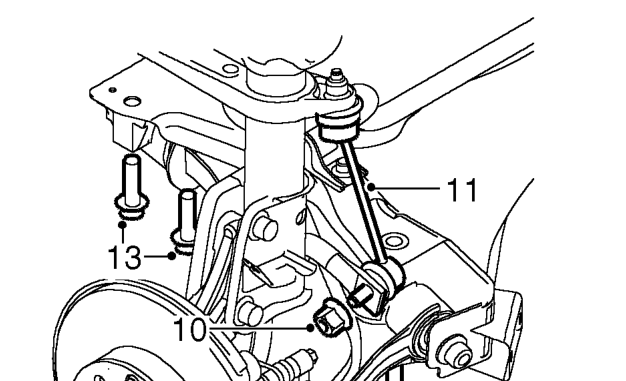 Engine and gearbox – Remove bolt securing engine lower tie bar to bracket on engine.