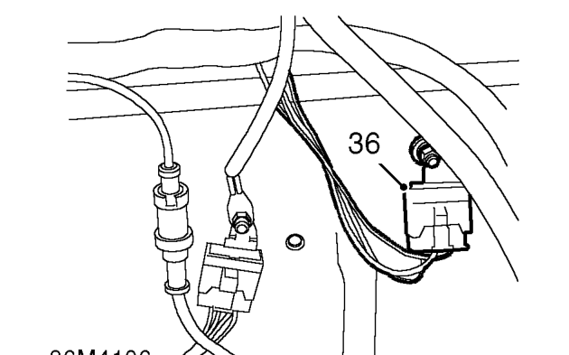 Remove 2 screws securing positive leads and release positive leads from fuse box.