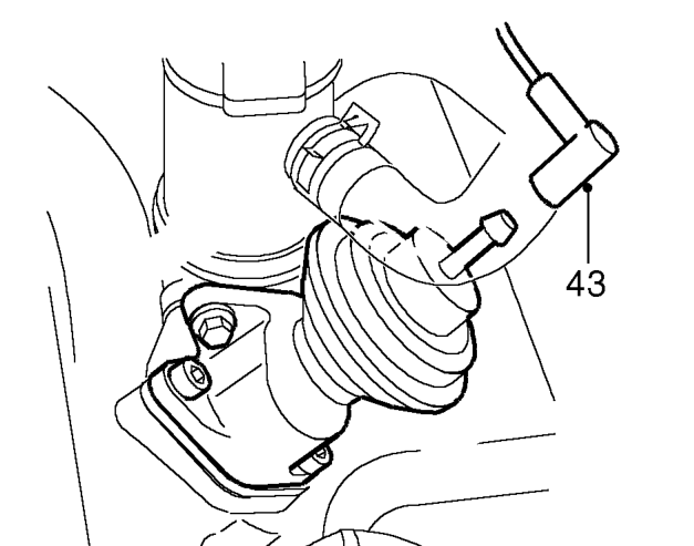 Release clip and disconnect brake servo hose from pipe at camshaft cover.