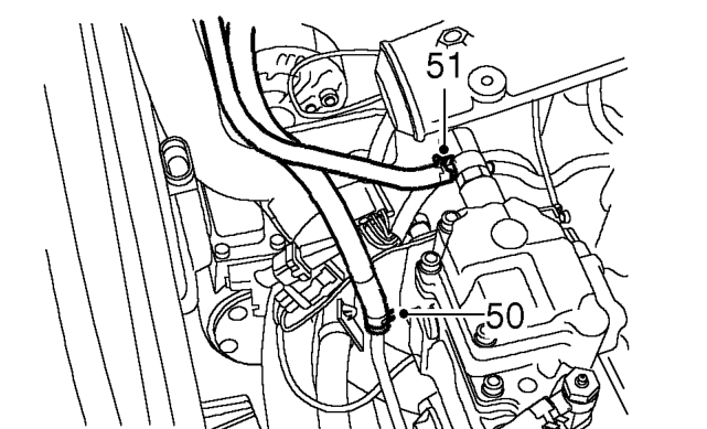 Release return hose from fuel rail.