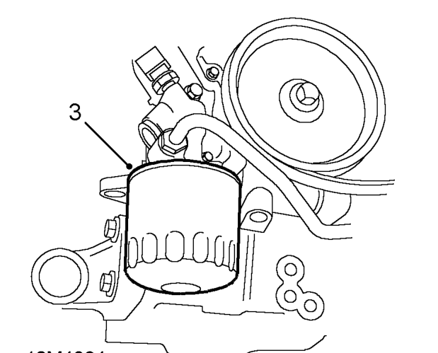 Filter - engine oil – Clean area around filter head and place a container beneath engine