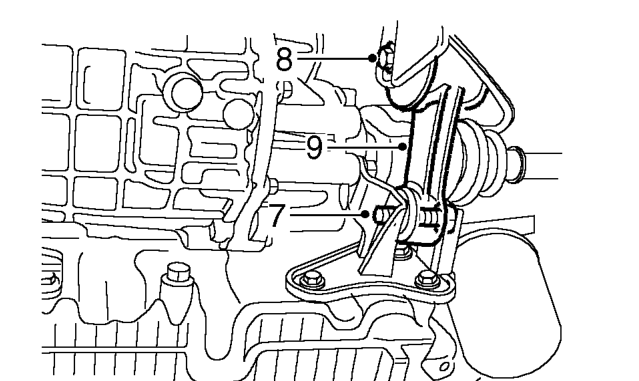 All models – Take weight of engine and gearbox on lifting chains.