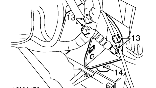 All models – Remove LH mounting strut.