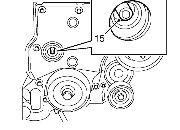 Check camshaft gear timing mark is aligned with mark on back cover.