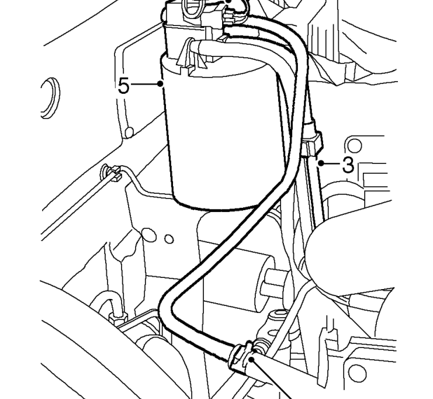 Evaporative emission (evap) canister - ’k’ series – Disconnect battery earth lead.