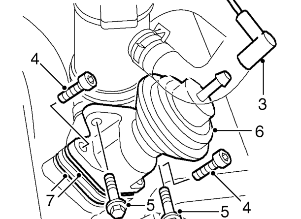 Exhaust gas recirculation (egr) valve - ’l’ series – Remove engine acoustic cover. See ENGINE - ’L’ SERIES, Repairs.