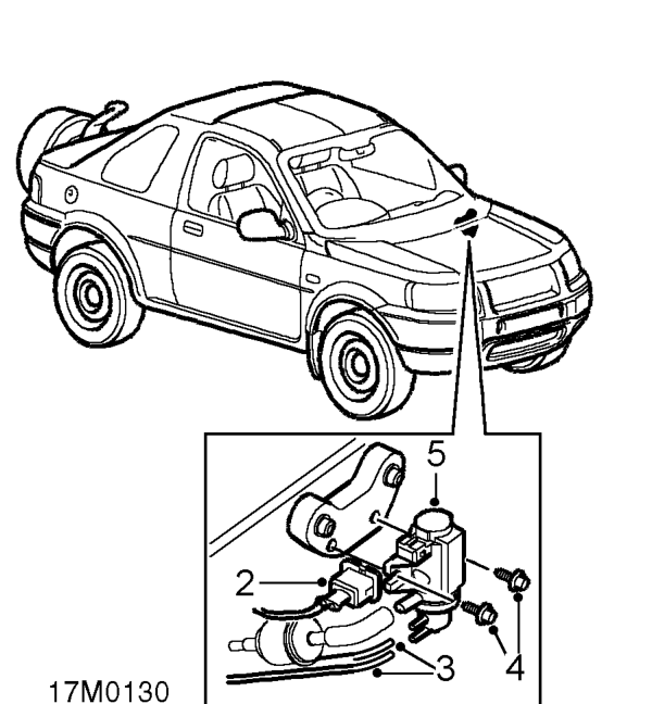 Solenoid valve - egr - ’l’ series – Disconnect battery earth lead.