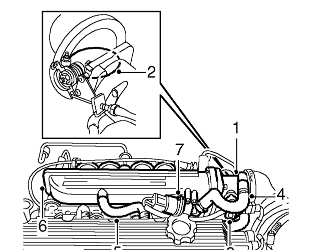 Throttle housing and inlet manifold – The plastic throttle housing is located between the plastic inlet manifold and air intake 