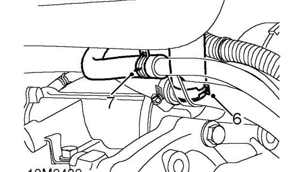Pump - fuel injection (fip) – Loosen clip and disconnect top hose from cylinder head elbow.