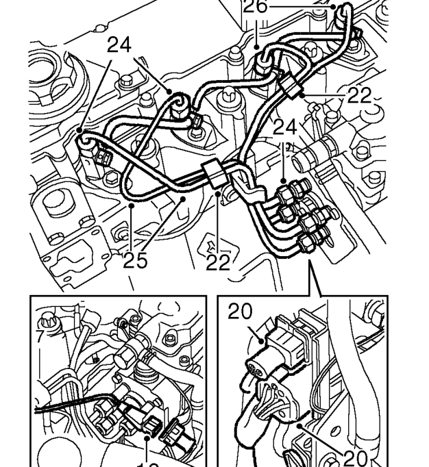 Remove nut and disconnect feed lead from No 2 glow plug.