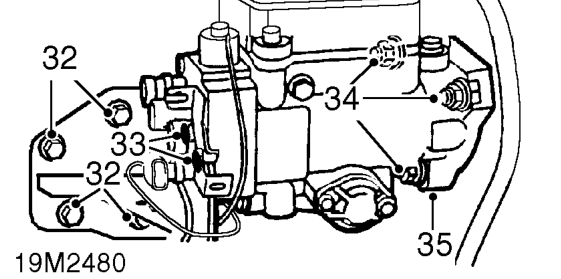 Remove bolt securing engine dip stick tube to engine.