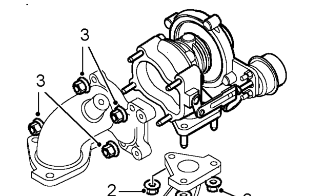 Turbocharger – Remove exhaust manifold gasket. See MANIFOLD &amp; EXHAUST SYSTEMS - ’L’ SERIES, Repairs.