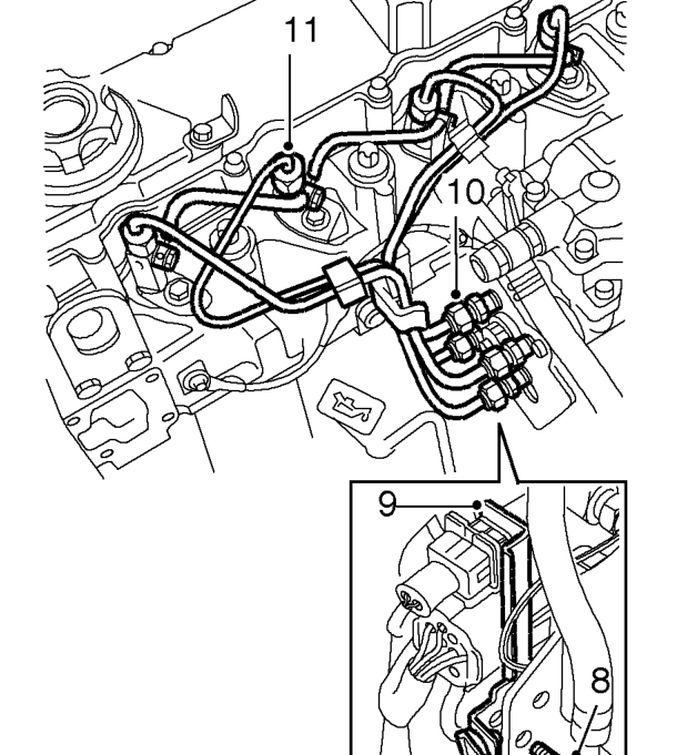 Injectors – Release clips holding injector pipes together.