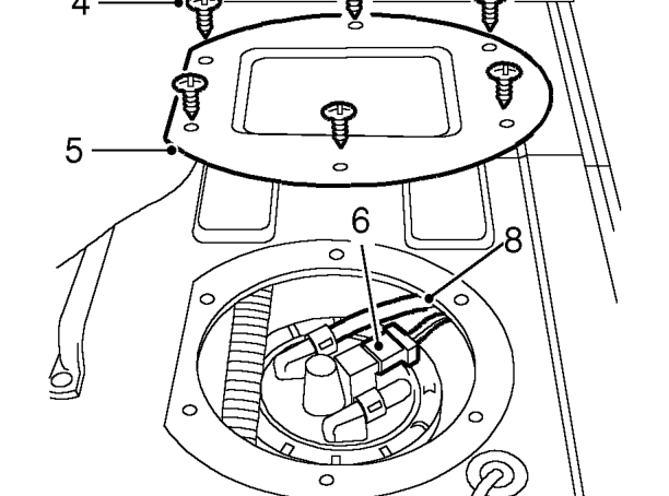 Pump - fuel - ’k’ series – Raise luggage and passenger compartment carpets for access to panel.