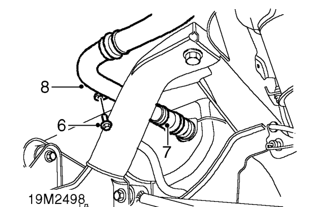 Release clip from breather hose and disconnect breather hose from filler neck.