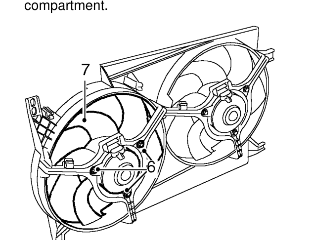 Motor - cooling fan - with air conditioning – Remove fan assembly from engine compartment.