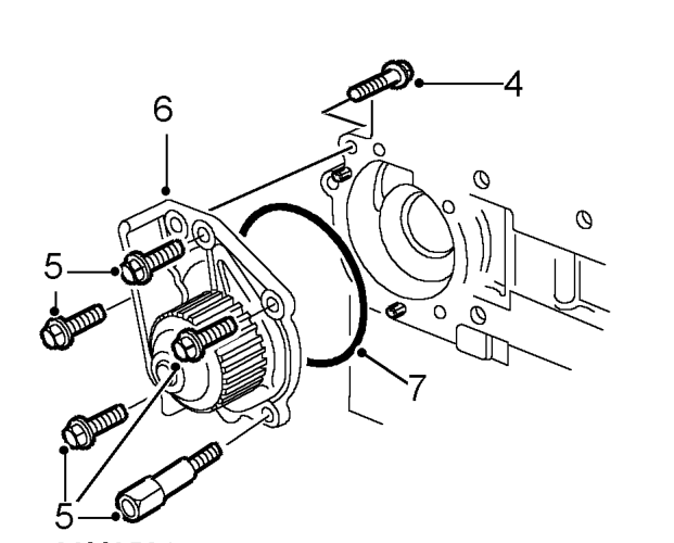 Pump - coolant – Remove camshaft timing belt. See ENGINE - ’K’ SERIES, Repairs. Do not rotate the engine wi