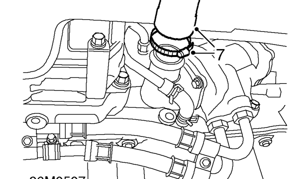 Drain. – Position drain tin to collect coolant.