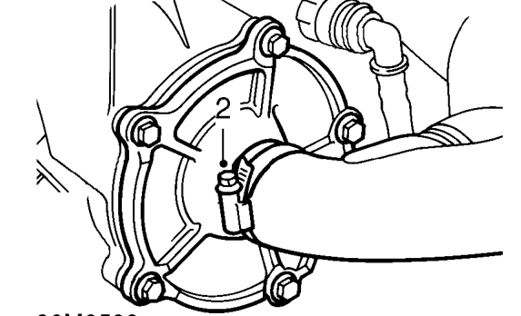 Pump - coolant – Drain cooling system. See Adjustments.