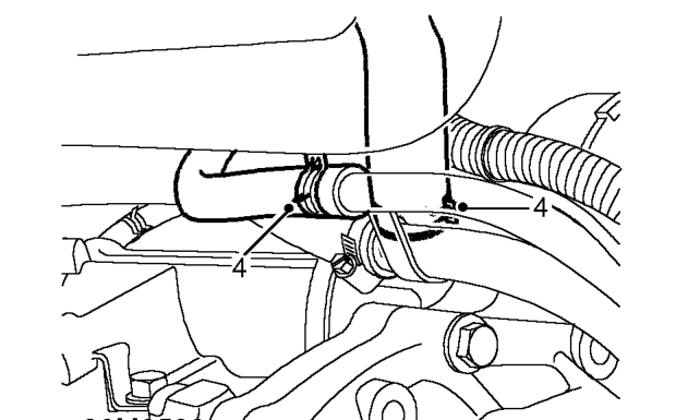 Pump - coolant - with air conditioning – Loosen clip and release top hose from radiator.