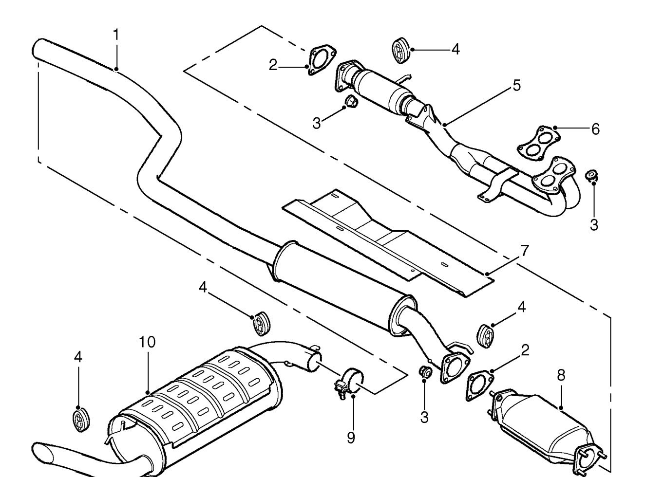 Exhaust system -’k’ series