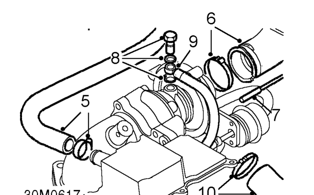 Gasket - inlet and exhaust manifold - ’l’ series – Disconnect multiplug from MAF sensor.