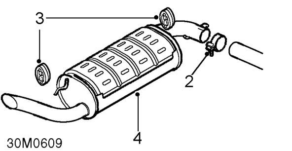 Exhaust pipe - tail – Raise rear of vehicle.