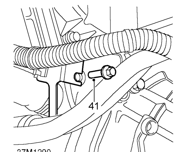 Position jack to support engine.