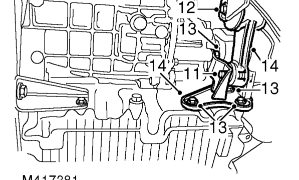 Diesel models – Remove IRD support bracket.