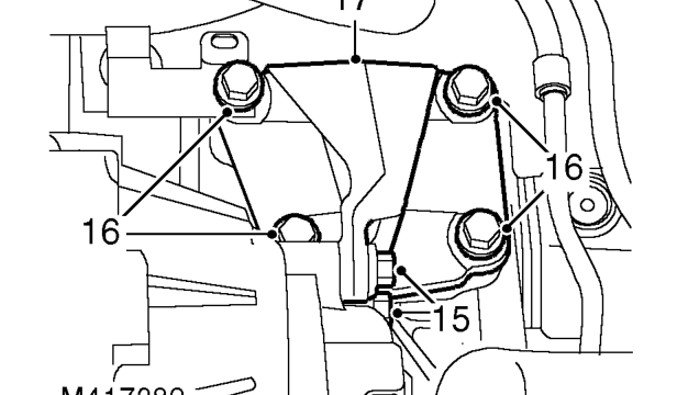 Diesel models – Remove lower tie bar with bracket.