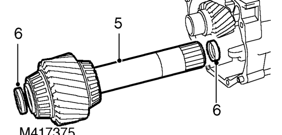 Seals - primary gear shaft – Remove intermediate shaft and differential from primary shaft.