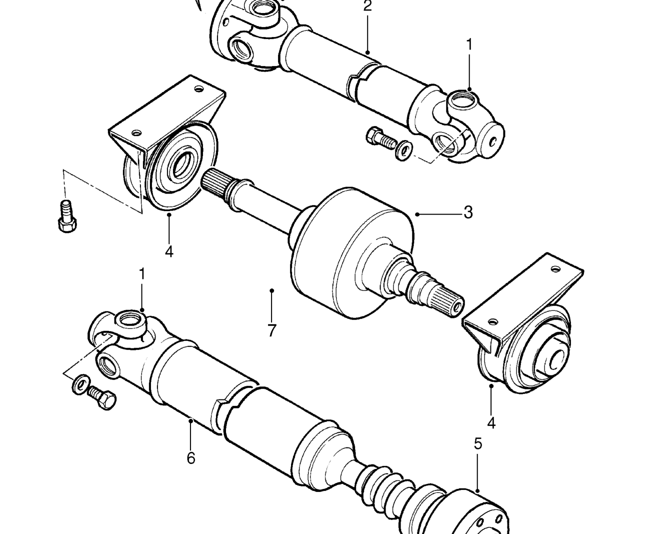 Propeller shaft and vcu components