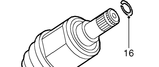 Drive shaft - front – Remove drive shaft.