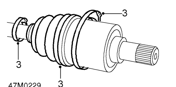 Gaiter - inner - rear – Remove drive shaft outer gaiter. See this section.