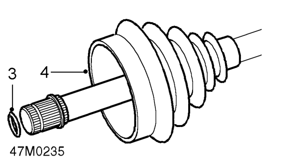 Gaiter - outer - rear – Remove drive shaft outer joint. See this section.