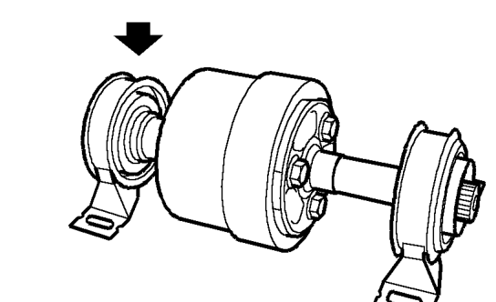 Support bearing - viscous coupling - rear – Remove rear propeller shaft. See this section.
