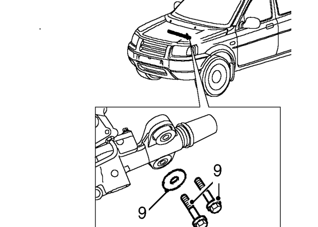 Rack - power assisted steering (pas) – Remove rubber mount.
