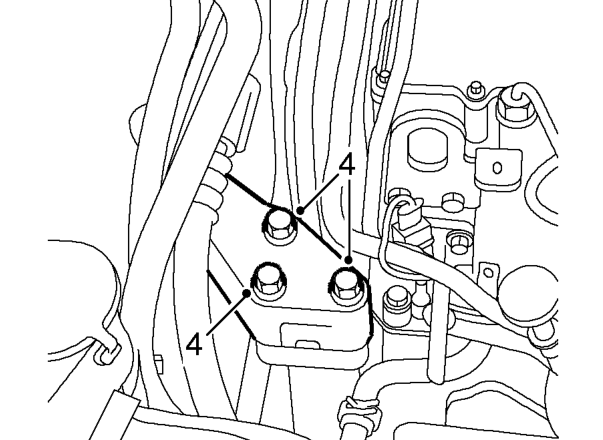 Models without air conditioning – Use a jack to support the engine under sump.