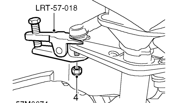 Track rod – If necessary, position steering to gain access to track rod to PAS rack fixing bolt.